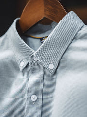 先染め チェック柄 ボタン ダウンシャツ