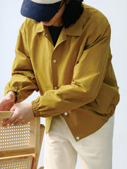 クラシック黄褐色メンズ軽量ジャケット