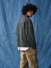 グレーヴィンテージウォッシュ中国風ジャケット