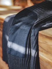 ストライプ 切替丸 首ニット