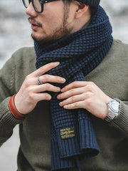 混合織ニットマフラー
