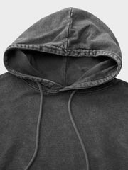 レトロヘビーウェイトゆったりフード付きワックス染めパーカー