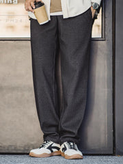 ウエスト ゴム入り混紡 チェック スラックス