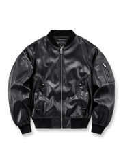 PUコーティングレザーを使用したパイロットジャケット