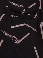 PLAME AUBE｜タバコ柄 黒アロハシャツ