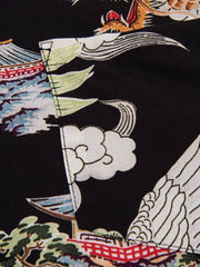 PLAME AUBE｜中国風 東洋龍 黒アロハシャツ