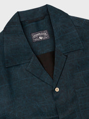 青い波模様 アロハシャツ