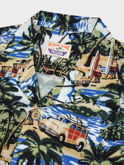 岛風ココナッツアイランド柄 アロハシャツ
