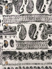 ホワイト カシューフラワー  アロハシャツ