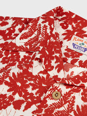 PLAME AUBE｜赤花柄　アロハシャツ