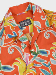 PLAME AUBE｜オレンジ花柄 アロハシャツ