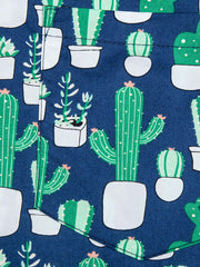 サボテン柄 アロハシャツ