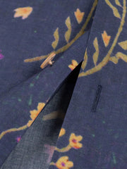 花柄ブルー アロハシャツ