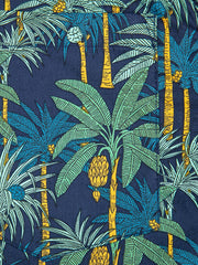 ヤシの木柄　半袖シャツ