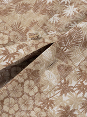 四角魚・花・樹・葉 アロハシャツ