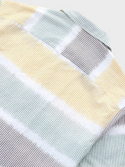 ストライプ柄 キューバシャツ