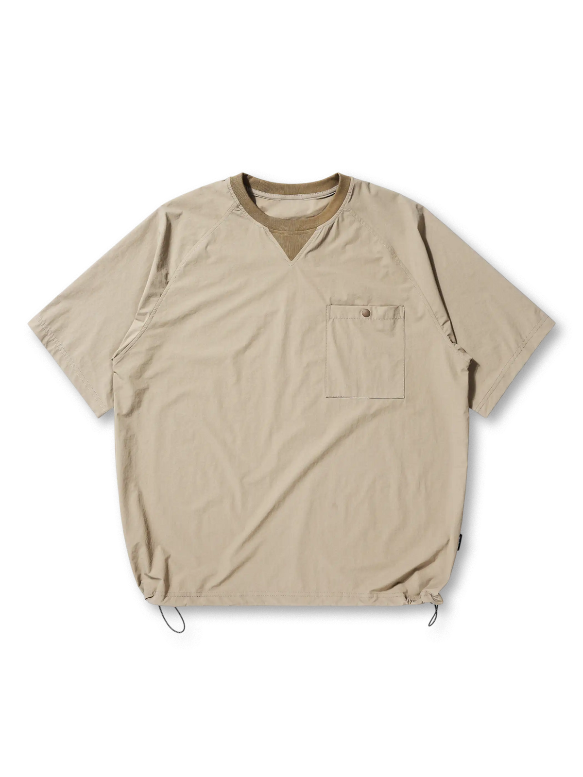 ポケット＆ドローストリングTシャツ ベージュ