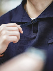 コットン POLO長袖シャツ