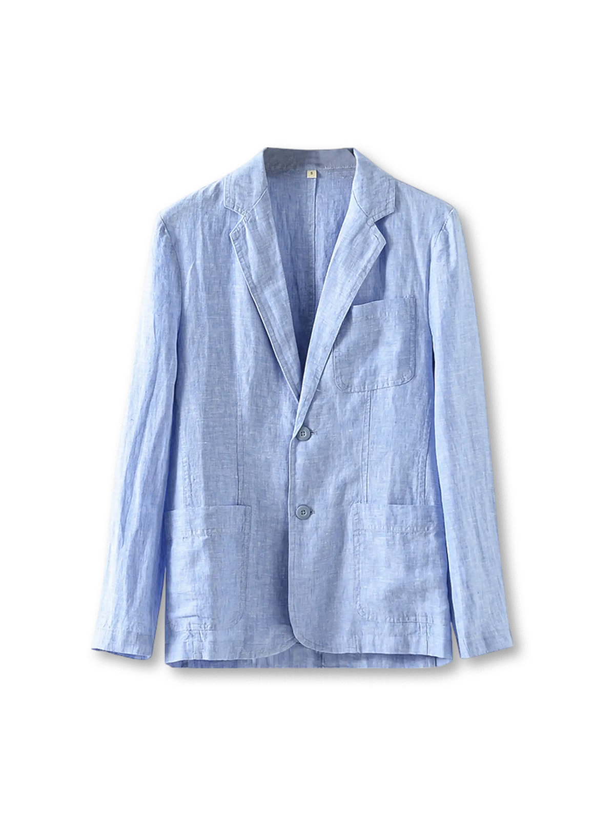 95％リネン混紡素材の自然なシワ感と立体感が特徴の夏用カジュアルジャケット