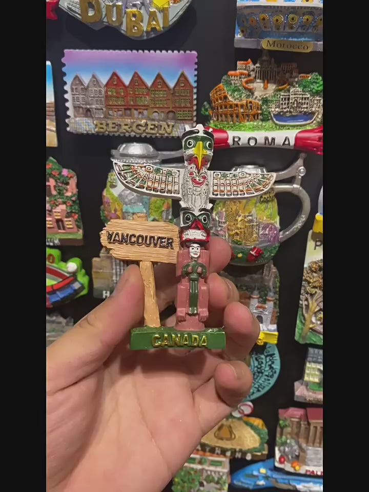 カナダ・バンクーバー イーグルカービング マグネット