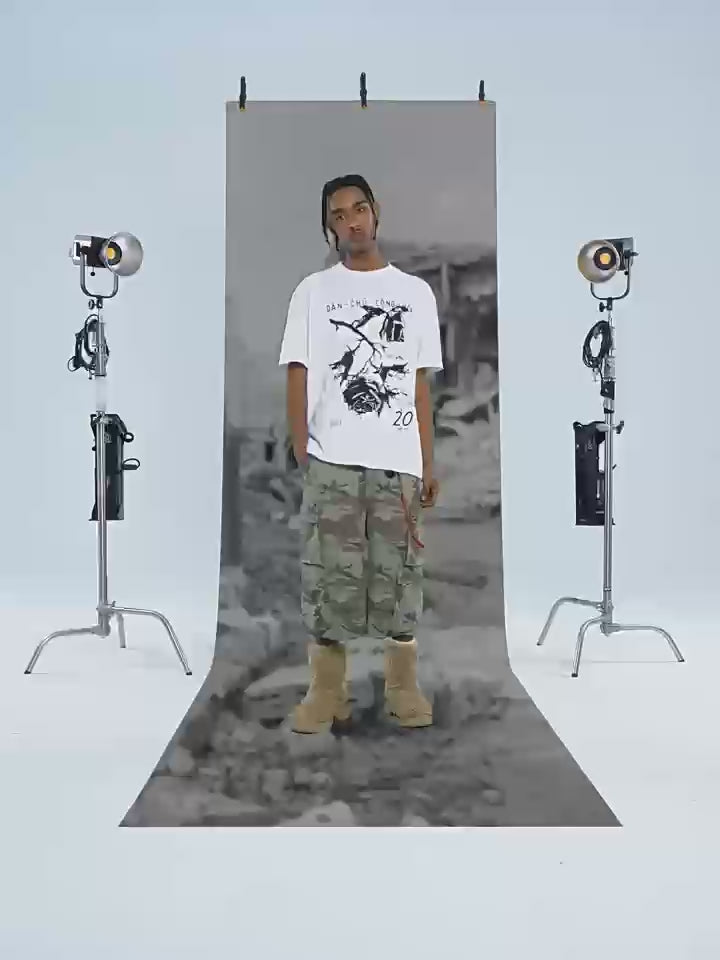 カモフラージュ クロップド 七分丈カーゴショーツ