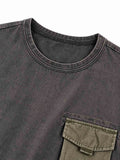 ミリタリーポケット ウォッシュTシャツ グレー