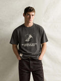 ワークブーツプリント Tシャツ ダークグレー