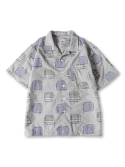 プディングパッチワークキューバカラーシャツ正面画像