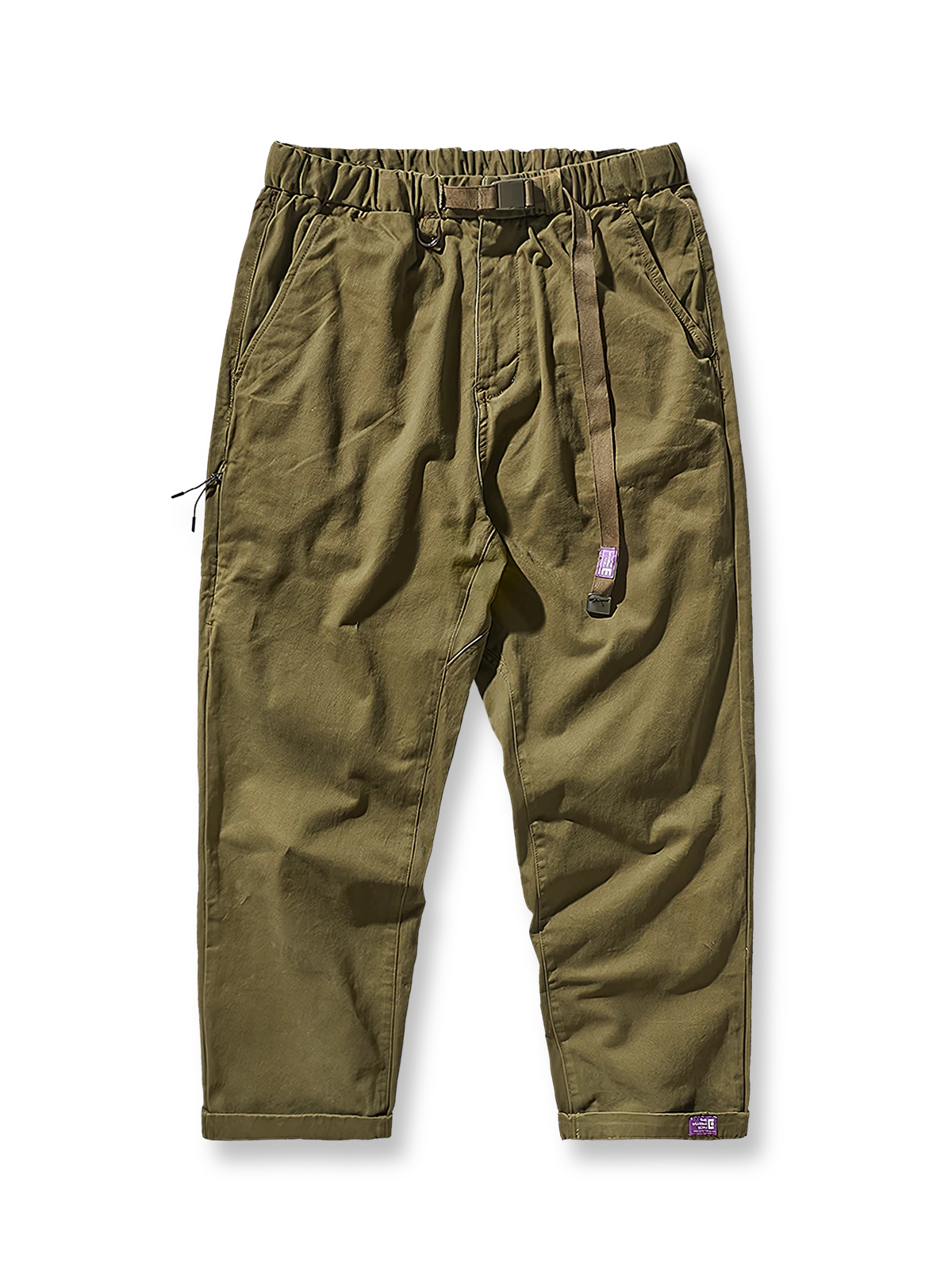 紫タグが特徴の5色展開テーパードワークパンツ