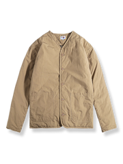 裏キルティングと中綿入りのゆったりフィットコットンジャケット