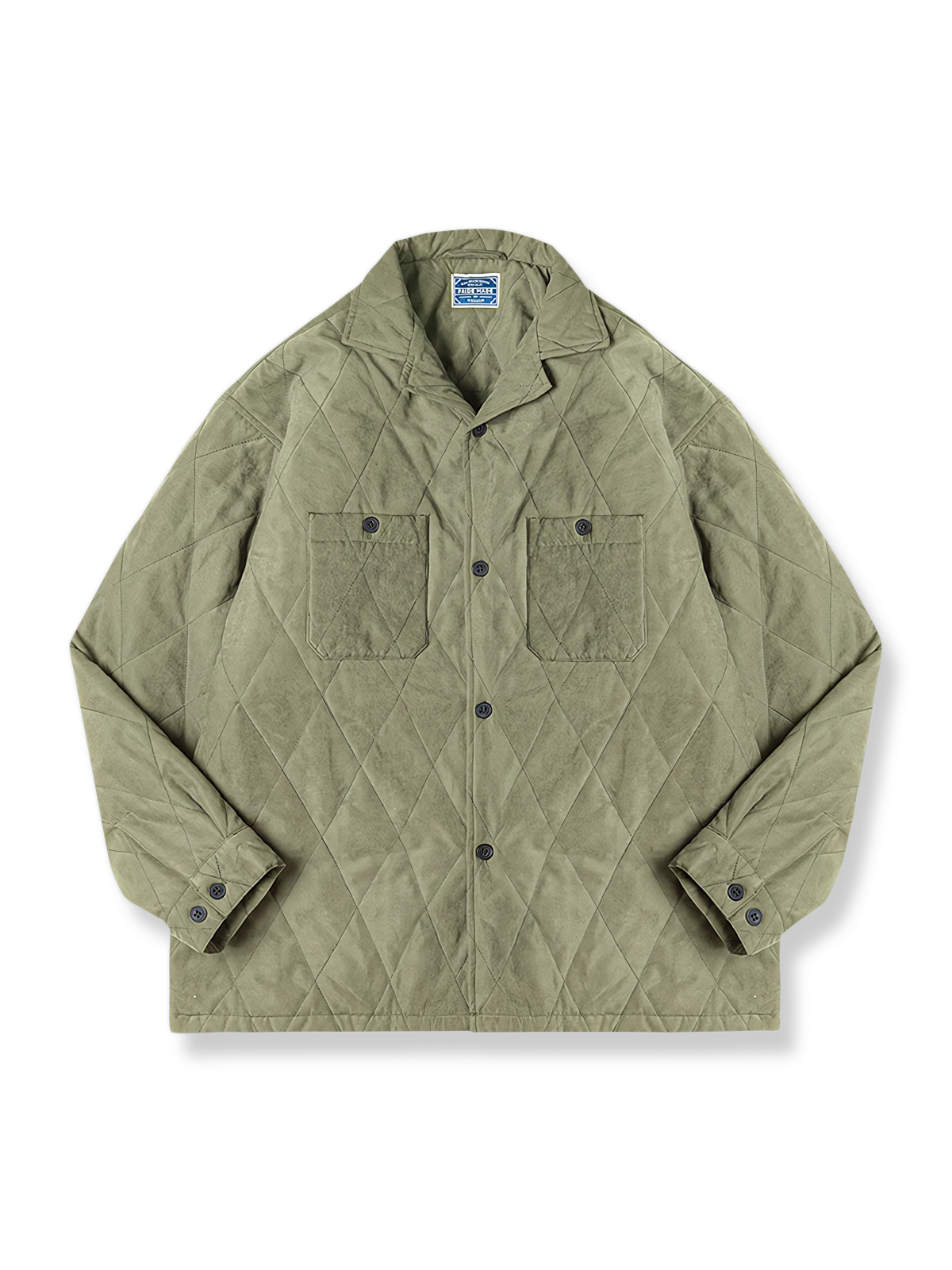 ピーチスキン素材のキルティング厚手ジャケットの製品イメージ