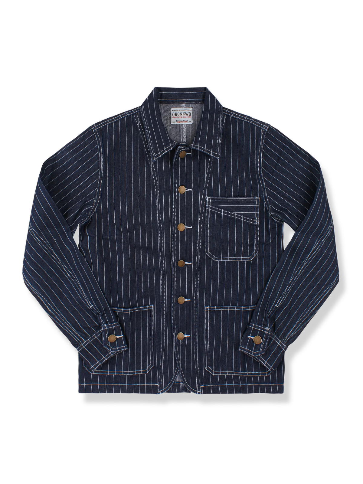 鉄道ストライプ柄のサイクルシャツジャケット