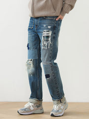 REMAKE ダメージ加工 デニムパンツ