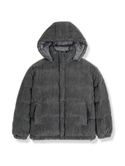 フード取り外し可能なコーデュロイダウンジャケットの製品イメージ