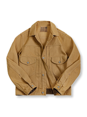 荒野のカラートーンと重厚なコットン帆布を使用したヴィンテージ風ランチャージャケット