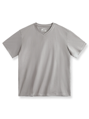 細ストライプ柄のレトロスタイル半袖シャツ