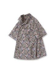 和風フローラル柄アロハシャツ正面画像