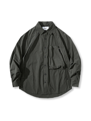 レトロ ジッパー付き ポケットシャツ