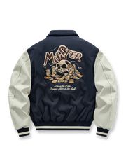 リバーシブル＆面ファスナー付きワッペンの空軍風ベースボールジャケット。