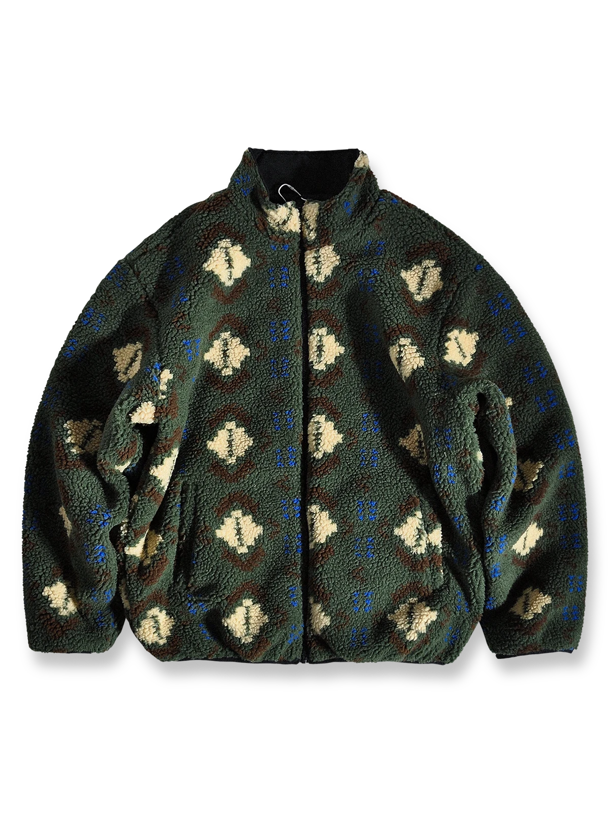 リバーシブル仕様のフェイクシアリング中綿ジャケット