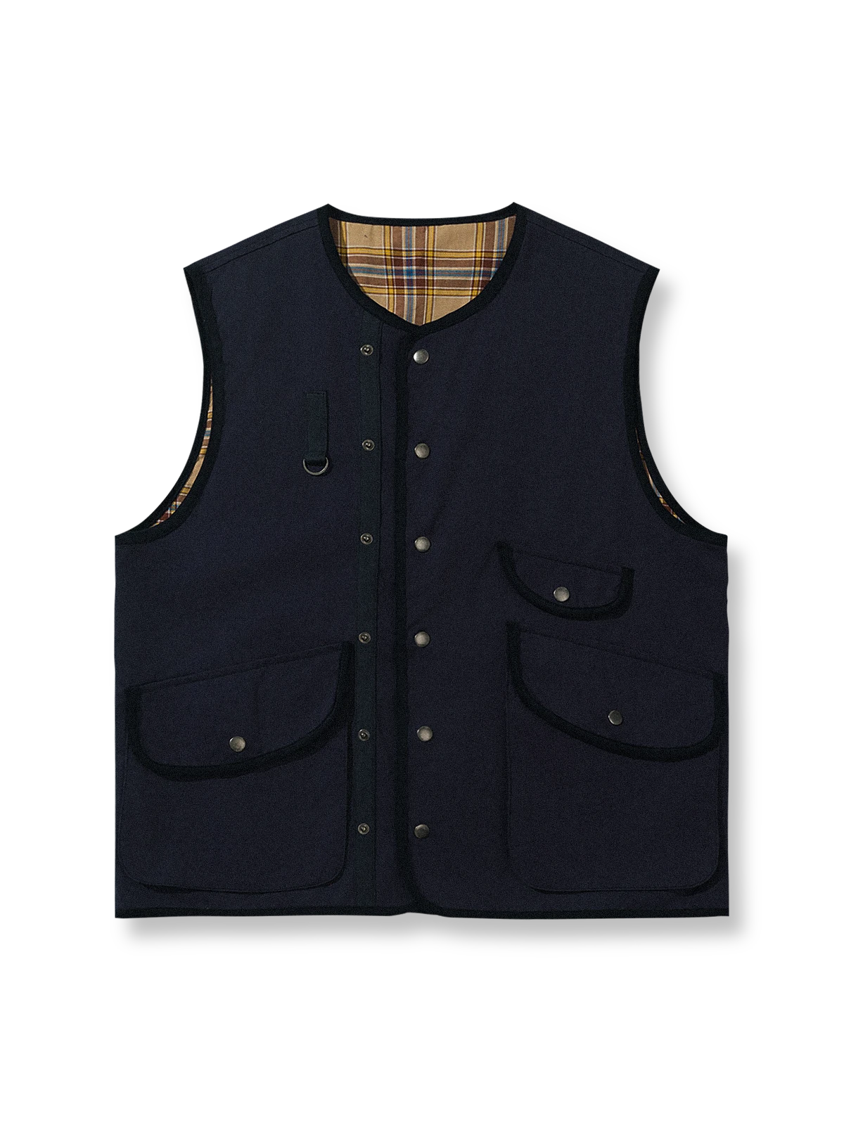 リバーシブル仕様の多ポケットハンティングベスト