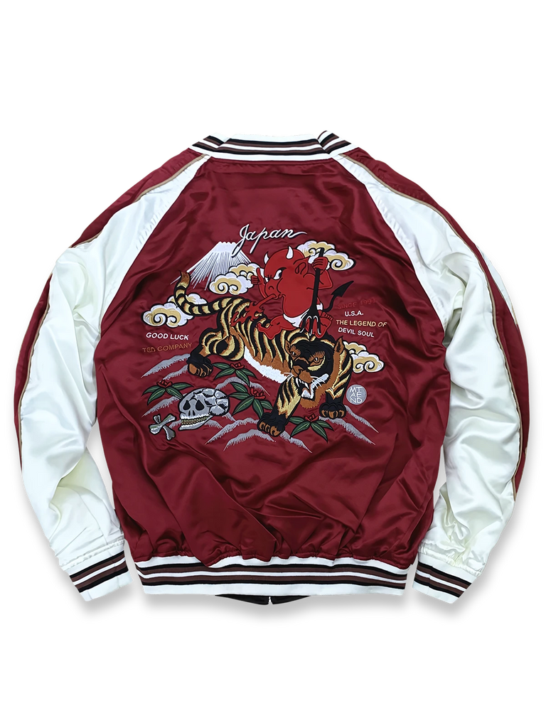 リバーシブル 宝船 七福神刺繍 シルク スカジャン -PESSOA CLUB