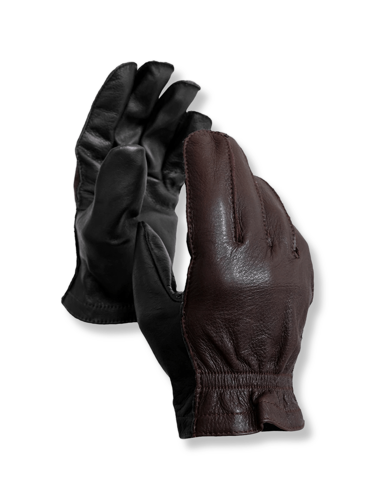 牛革と鹿革を組み合わせたコーヒーブラウンのレトロライディンググローブ。