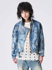 ウォッシュ加工 デニムジャケット