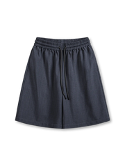 通気性とストレッチ性を備えた塩胡椒柄のヴィンテージ風レトロブレザーショーツ