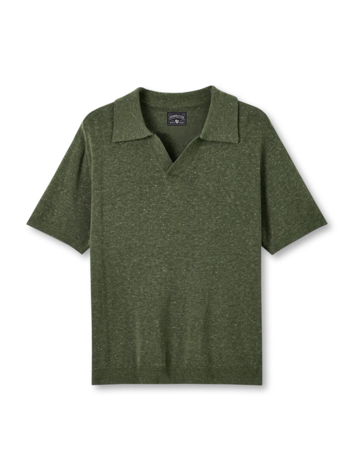 軽やかな透かし編みとVネックが際立つシーガルVネックポロ