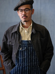 抜染デニムオーバーオール