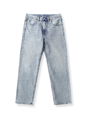 赤耳のセルビッジデニムを使用したストレートカットジーンズ