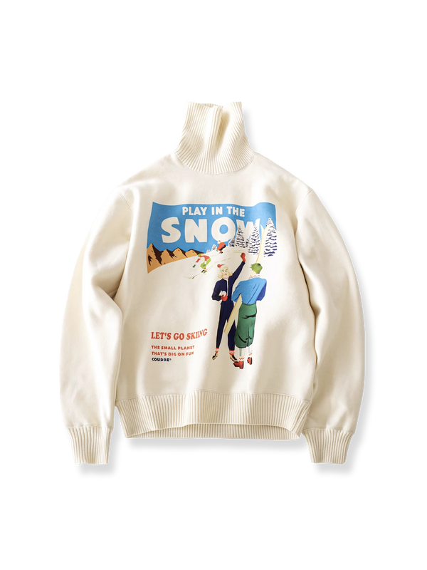 スキープリントのタートルネックセーター