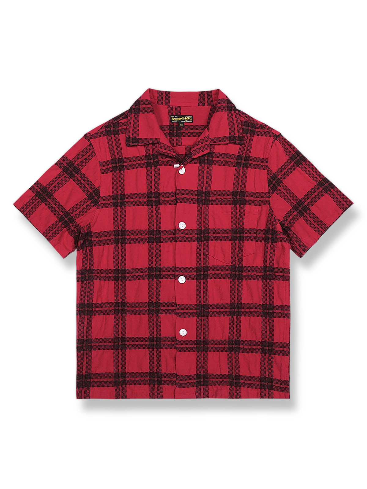 キューバカラーのスリムフィットレトロチェックシャツ